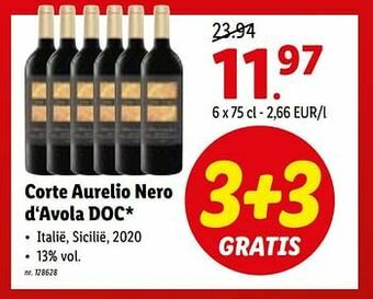 Lidl Corte aurelio nero d‘avola doc aanbieding