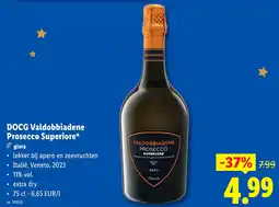 Lidl DOCG Valdobbiadene Prosecco Superiore aanbieding