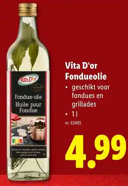 Lidl Vita D'or Fondueolie aanbieding