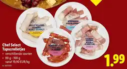 Lidl Chef Select Tapasrolletjes aanbieding