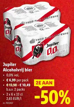 Lidl Jupiler Alcoholvrij Bier aanbieding