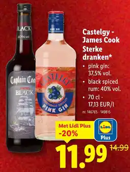 Lidl Castelgy James Cook Sterke Dranken aanbieding