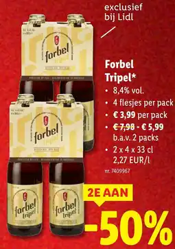 Lidl Forbel Tripel 8,4 % vol aanbieding