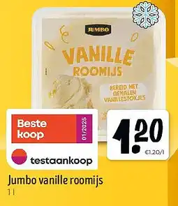 Jumbo Jumbo vanille roomijs 1 l aanbieding