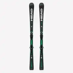 Decathlon Alpineski's met bindingen voor heren SuperShape e-Magnum zwart/groen aanbieding