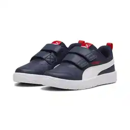 Decathlon Courtflex V3 sneakers voor kinderen PUMA Navy White Red Blue aanbieding