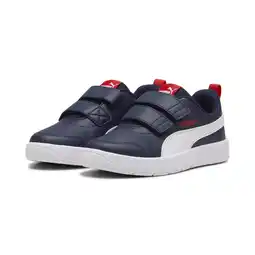 Decathlon Courtflex V3 sneakers voor kinderen PUMA Navy White Red Blue aanbieding