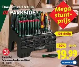 Lidl Parkside Schroevendraaier en Bitset aanbieding