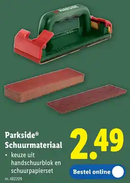 Lidl Parkside Schuurmateriaal aanbieding