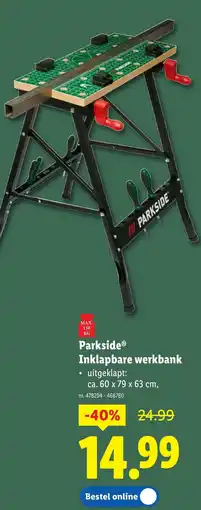 Lidl Parkside Inklapbare Werkbank aanbieding