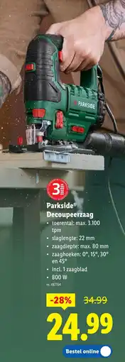Lidl Parkside Decoupeerzaag aanbieding
