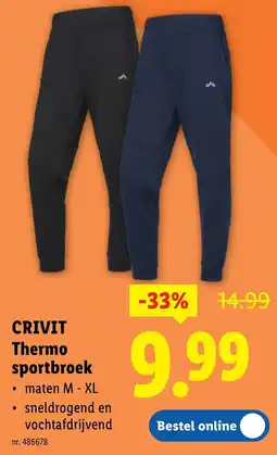 Lidl Crivit Thermo Sportbroek aanbieding