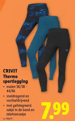 Lidl Crivit Thermo Sportlegging aanbieding