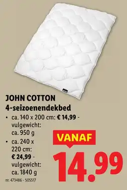 Lidl John cotton 4 Seizoenendekbed aanbieding