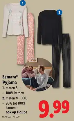 Lidl Esmara Pyjama aanbieding