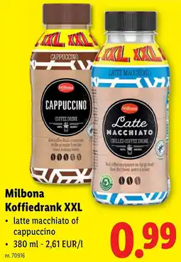 Lidl Milbona Koffiedrank XXL aanbieding