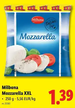 Lidl Milbona Mozzarella XXL aanbieding