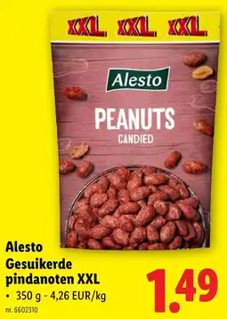 Lidl Alesto Gesuikerde pindanoten XXL aanbieding