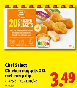 Lidl Chef Select Chicken nuggets XXL met curry dip aanbieding