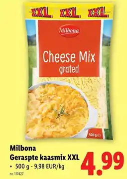 Lidl Geraspte kaasmix XXL aanbieding
