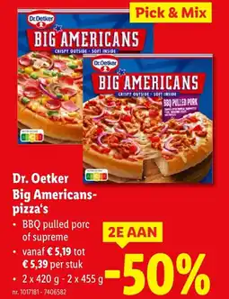 Lidl Big Americanspizza's aanbieding