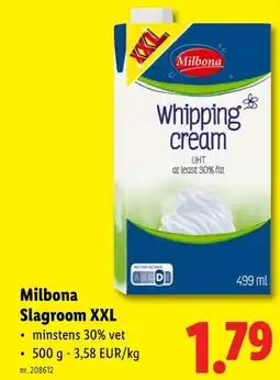 Lidl Slagroom XXL aanbieding
