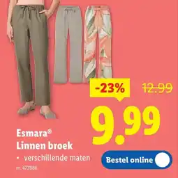 Lidl Linnen broek aanbieding