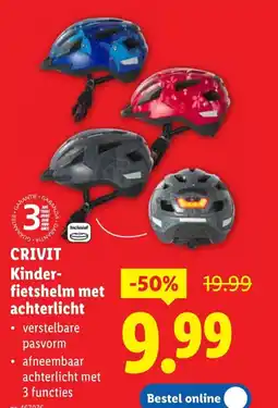 Lidl Kinderfietshelm met achterlicht aanbieding