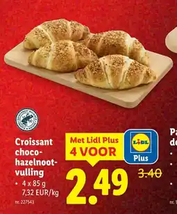 Lidl Croissant chocohazelnootvulling aanbieding