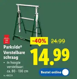 Lidl Verstelbare schraag aanbieding