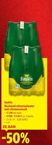 Lidl Bruisend mineraalwater met citroensmaak aanbieding