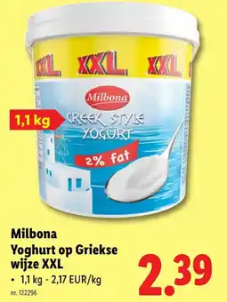 Lidl Yoghurt op Griekse wijze XXL aanbieding