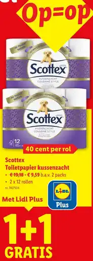 Lidl Toiletpapier kussenzacht aanbieding