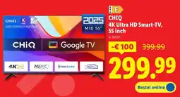Lidl 4K Ultra HD Smart-TV, 55 inch aanbieding