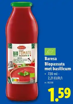 Lidl Biopassata met basilicum aanbieding