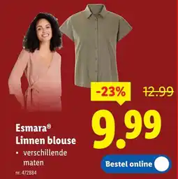 Lidl Linnen blouse aanbieding