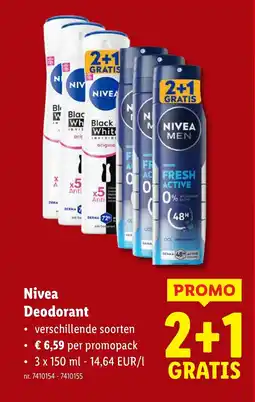 Lidl Nivea Deodorant aanbieding