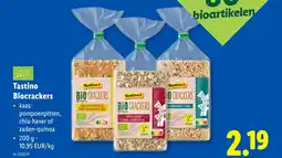 Lidl Tastino Biocrackers aanbieding