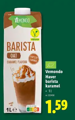 Lidl Vemondo haver barista karamel aanbieding