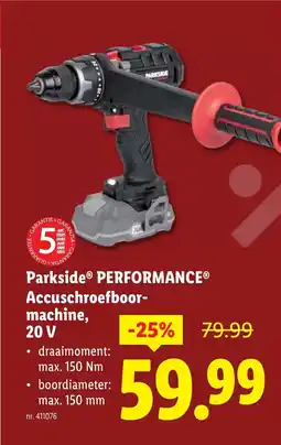 Lidl Parkside performan machine 20V aanbieding