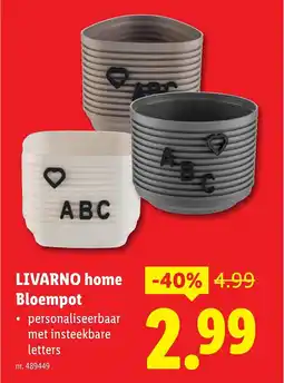 Lidl Livarno home bloempot aanbieding