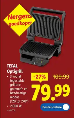 Lidl TEFAL Optigrill aanbieding