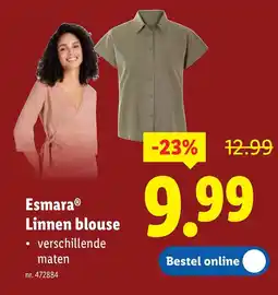 Lidl Esmara linnen blouse aanbieding