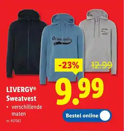 Lidl Livergy sweatvest aanbieding