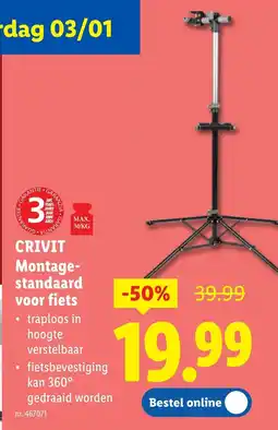 Lidl Crivit montage- standaard voor fiets aanbieding