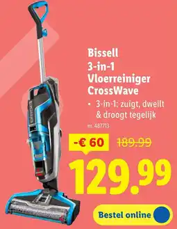 Lidl Bissell 3-in-1 vloerreiniger crosswave aanbieding