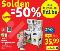 Lidl Lupilu Houten speelgoedkeuken aanbieding