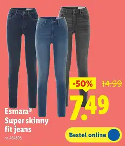 Lidl Esmara super skinny fit jeans aanbieding