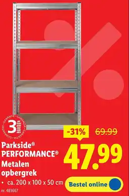 Lidl Parkside performance metalen opbergrek aanbieding