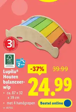 Lidl Lupilu houten balanceer wip aanbieding